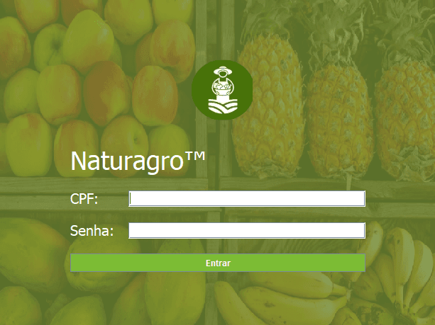 Login Screen Naturagro